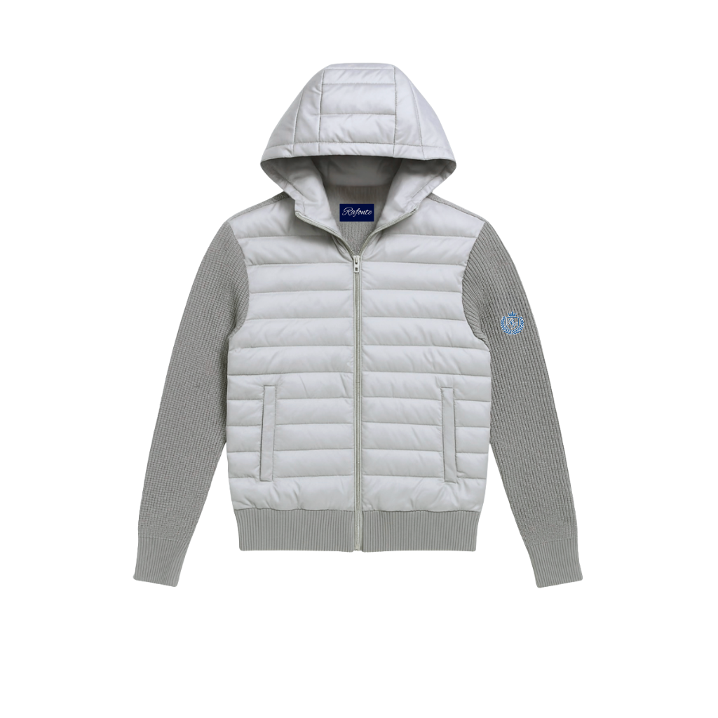 GREY HOODED CARDIGAN