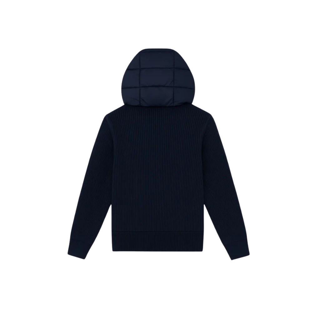 NAVY HOODED CARDIGAN